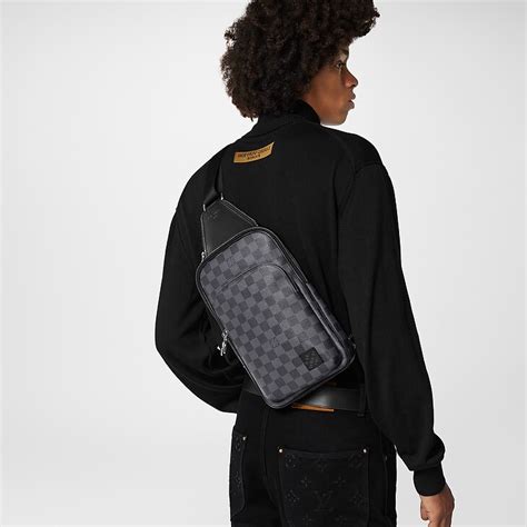 Sac Avenue Slingbag Toile Damier Graphite 